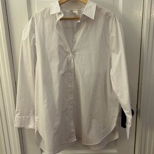 H&M White Button Down Shirt for Women